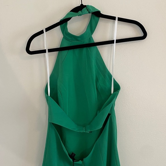 NBD High Neck Halter Open Back Mini Dress NWT Green Size Small - Picture 5 of 8